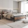 King Size Bed Frame with Wooden Headboard Image 3