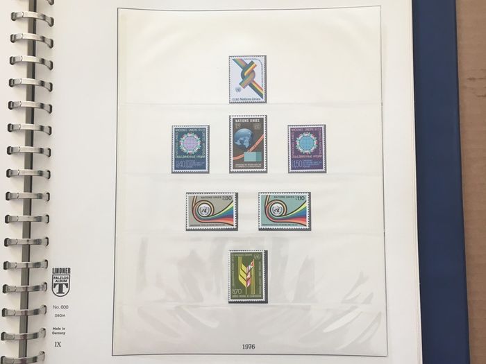 1951-1980s United Nations Stamp Collection Mint Never Hinged (MNH) in Lindner Pages housed in album (60 images showing contents)