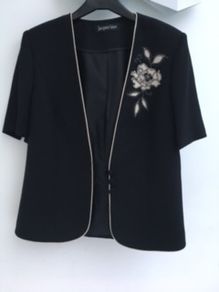 Jacques Vert Black/Cream Jacket (as new) 12