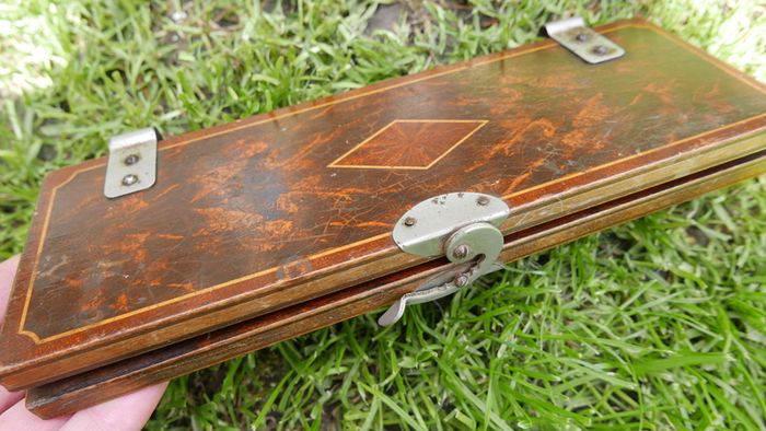 Vintage Acme Wood & Metal Clasped Tie Press