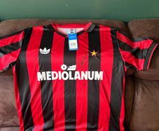 Franco Baresi signed AC Milan jersey