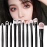 Make up Brush Set 20 PCs Professional Face Eyeliner for Foundation Blush Concealer Eyeshadow with Travel Black (FREE POSTAGE) Image 4