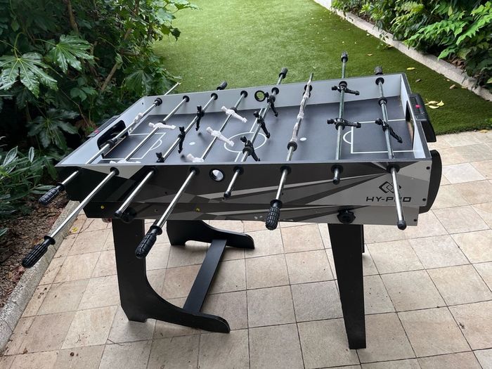 Two in one table soccer and pool