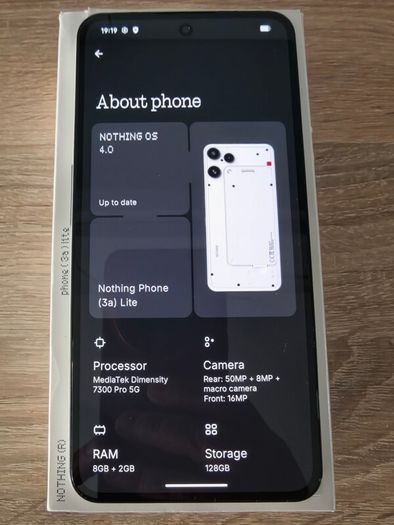 Nothing Phone 3a Lite 8/128gb White - Sim Free
