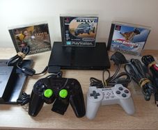 Ps2 Slim With Controllers And Both Ps1 And Ps2 Games And Memory Card