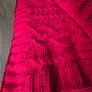 Red knitted throw - Christmas Image 2
