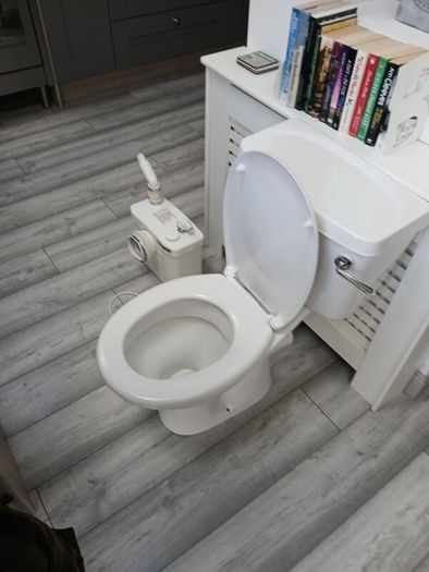 saniflo and toilet