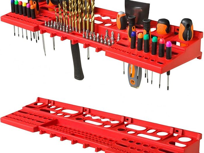 Tool Wall 230 X 78 Cm Stacking Boxes Tool Holder Wall Plate Bracket Rails Garage