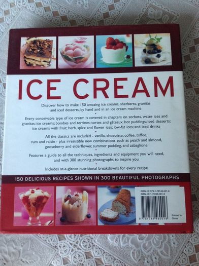 Ice Cream.  Hardback.  150 recipes.