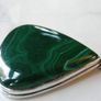 Large Modern Sterling Silver Malachite Teardrop Pendant 925 Hallmarked Birmingham 23.4g Image 5