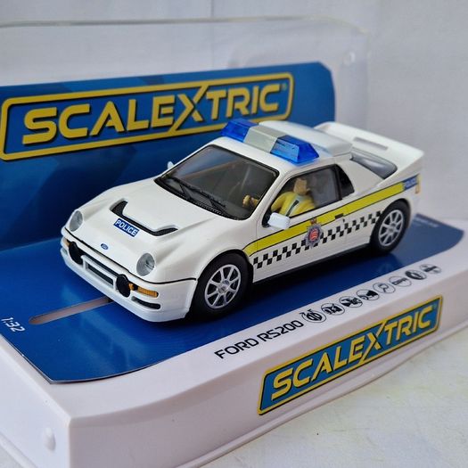 Scalextric Ford RS200 - Police Slot Car ( C4341 classic street )