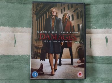 Damages The Complete Season 3 Third Series Glenn Close DVD Rose Byrne 3rd TV