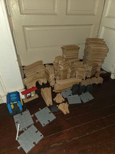 550+ Piece Train Set - Tracks, Vehicles, People, Buildings, Signs