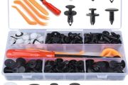 Car Retainer Clips, Preciva 155pcs Car Plastic Mounting Set, 6 Sizes Bumper Mounting Clips Kit, Body Universal Auto Car and Door Trim Panel Clips, Nylon Bumper Push Retainers
