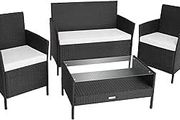 Decorative garden furniture set of chairs and glass table