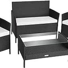Decorative garden furniture set of chairs and glass table