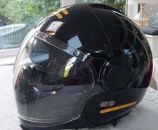 Black Cyril Motorcycle Helmet