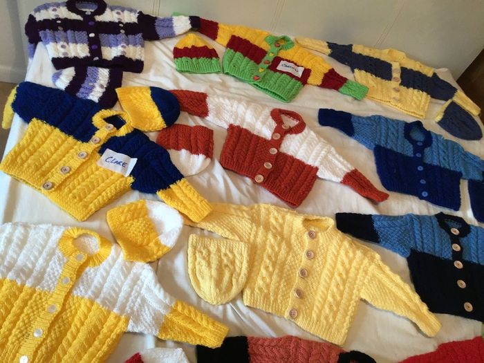 Baby cardigan and hat sets