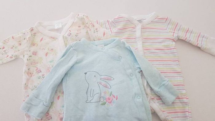 Boots Mini club 0-3 months sleepsuits