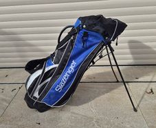 Slazenger Golf Stand Bag Black & Blue with Built-In Legs