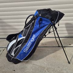 Slazenger Golf Stand Bag Black & Blue with Built-In Legs