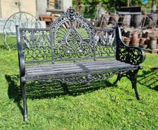 Bench Cast Iron Crown Black CH 722 B