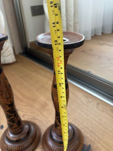 Tall Wooden Candle Holders