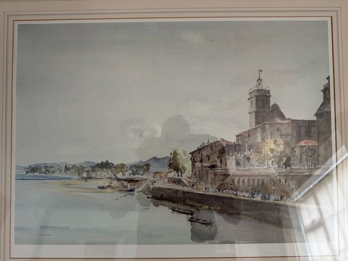 Francis Russell Flint Signed Limited Edition Print "Fete Day, St Tropez" (5/500) - Framed