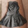 Black Pleat mini dress, size 12 Image 3