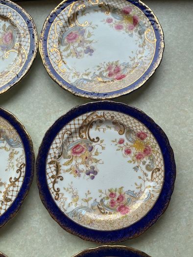 Antique 19th C5 Side Plates & 4Saucers p