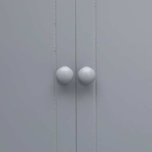 Bathroom Cabinet Grey 46x24x116 cm Paulownia Wood