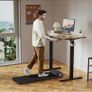 100 x 60 cm Standing Desk, Electric Height Adjustable Desk with 2 Hooks Image 2
