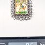 Antique Persian Hand Painted MOP Silver Brooch Image 8