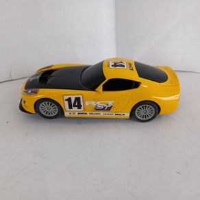Scalextric GP Racer; Yellow #14 Slot Car (le mans 24hr endurance gt touring)