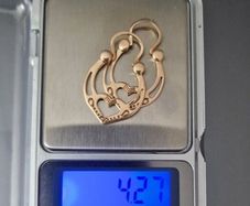 gold earrings 14 kt