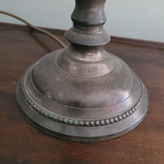 Mid-century 32" pewter lamp