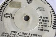 James Taylor vinyl single- Youve got a friend