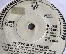 James Taylor vinyl single- Youve got a friend