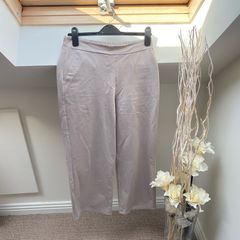 D.E.C.K by Decollage Taupe Wide Leg Trousers Size L