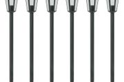 Garden Post Lights 6 pcs E27 110 cm Aluminium Dark Green