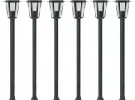 main image for ad Garden Post Lights 6 pcs E27 110 cm Aluminium Dark Green
