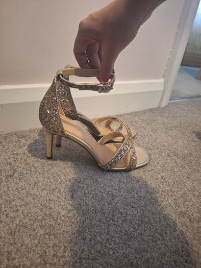 Dune Gold Strappy Sandals - Size 5 - Never worn