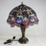 Rustic Large Stained Glass, Tiffany Style Table Lamp Image 2