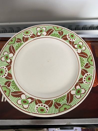 ceramic serving dish & plates