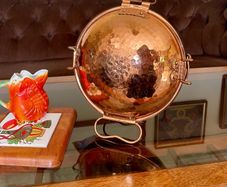 Vintage Portuguese Hammered Copper seafood steamer Cataplana