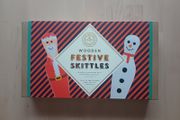 Wooden Christmas Festive Skittles Family Indoor Game