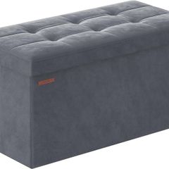 NEW SALE | Storage Ottoman, Foldable Velvet Storage Bench, Footstool, 2 Extra Storage Boxes, 38 x 76 x 38 cm, 300 kg Load Capacity, for Hallway, Living Room, Bedroom