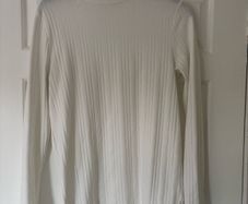 Brave Soul long sleeve polo neck top size S cream