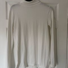 Brave Soul long sleeve polo neck top size S cream