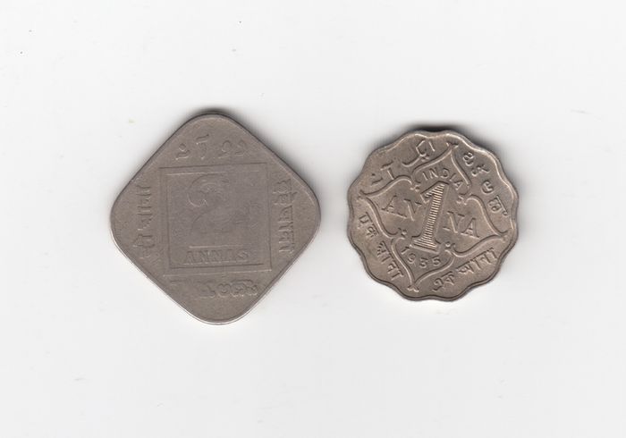 India, 2 x coins (No: 389)